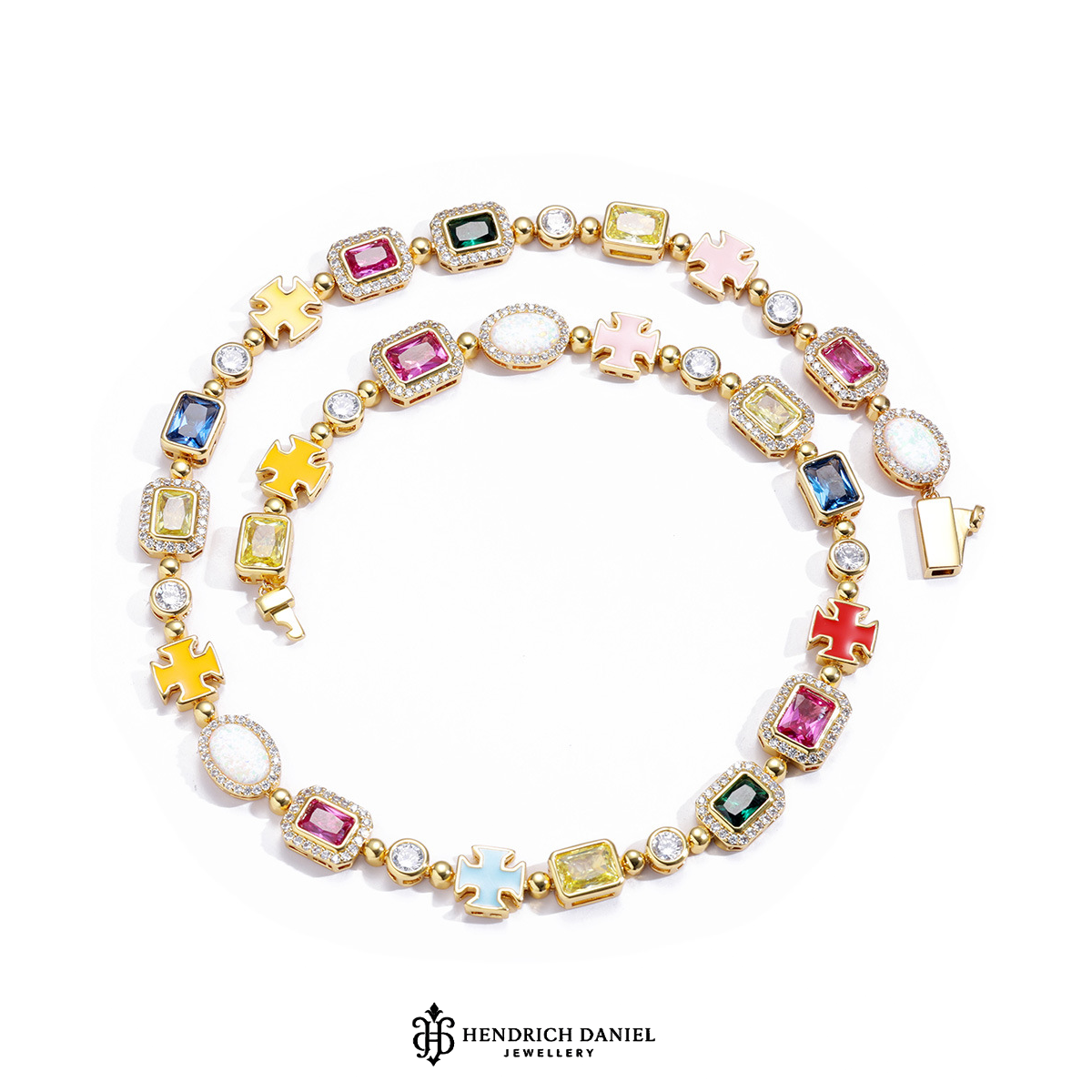 Iced Gemstone Necklace