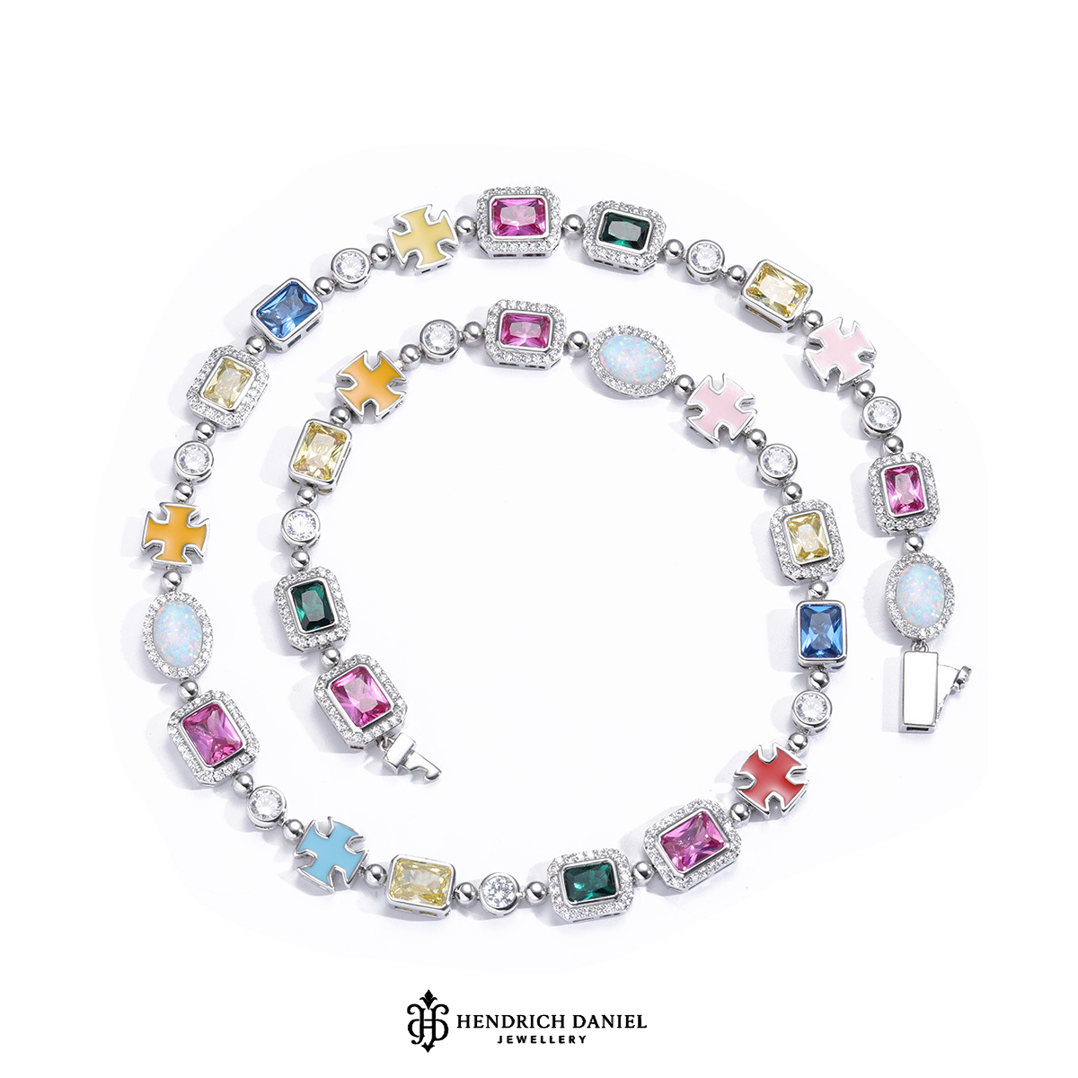 Iced Gemstone Necklace