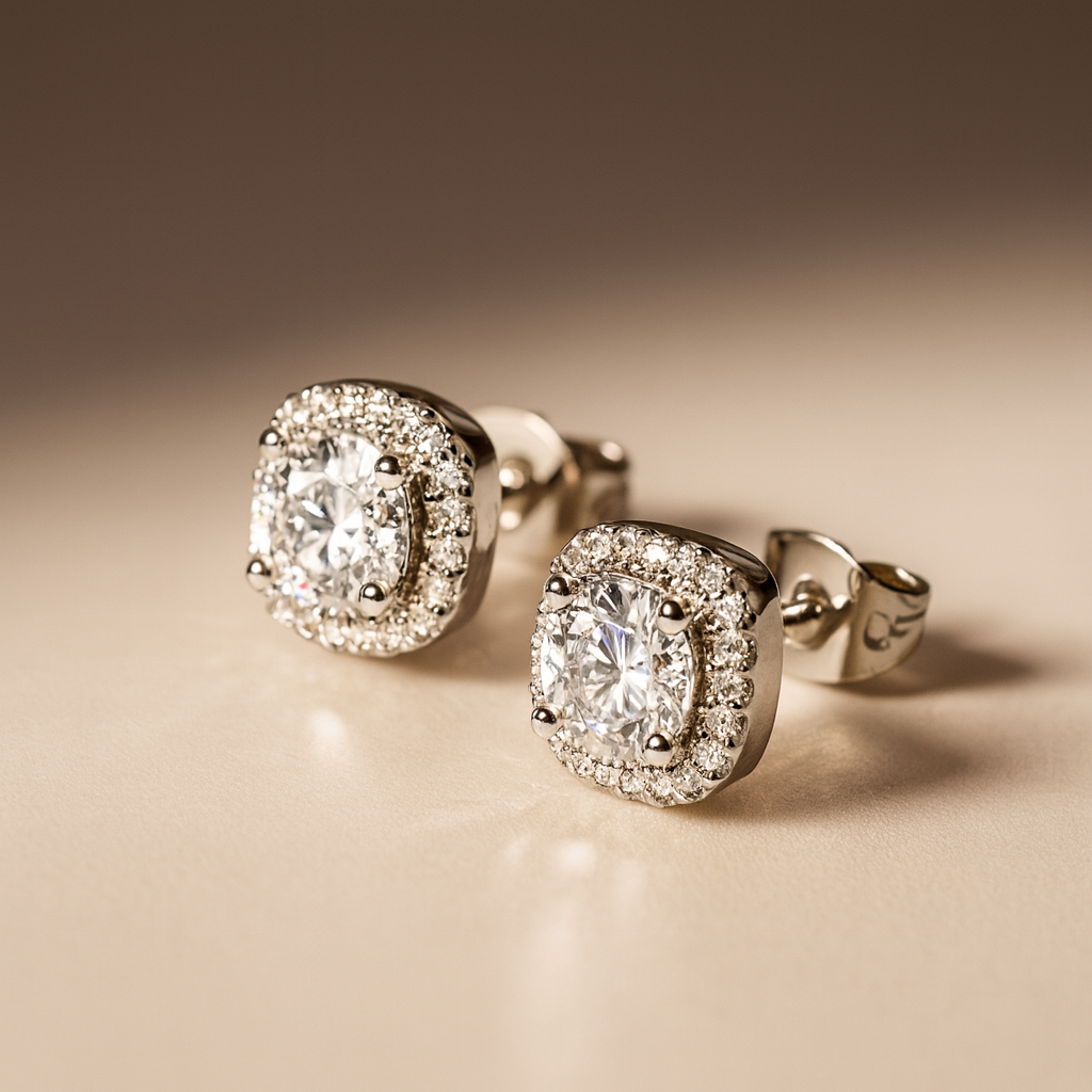 Mini Round Cut Halo (White Stone)