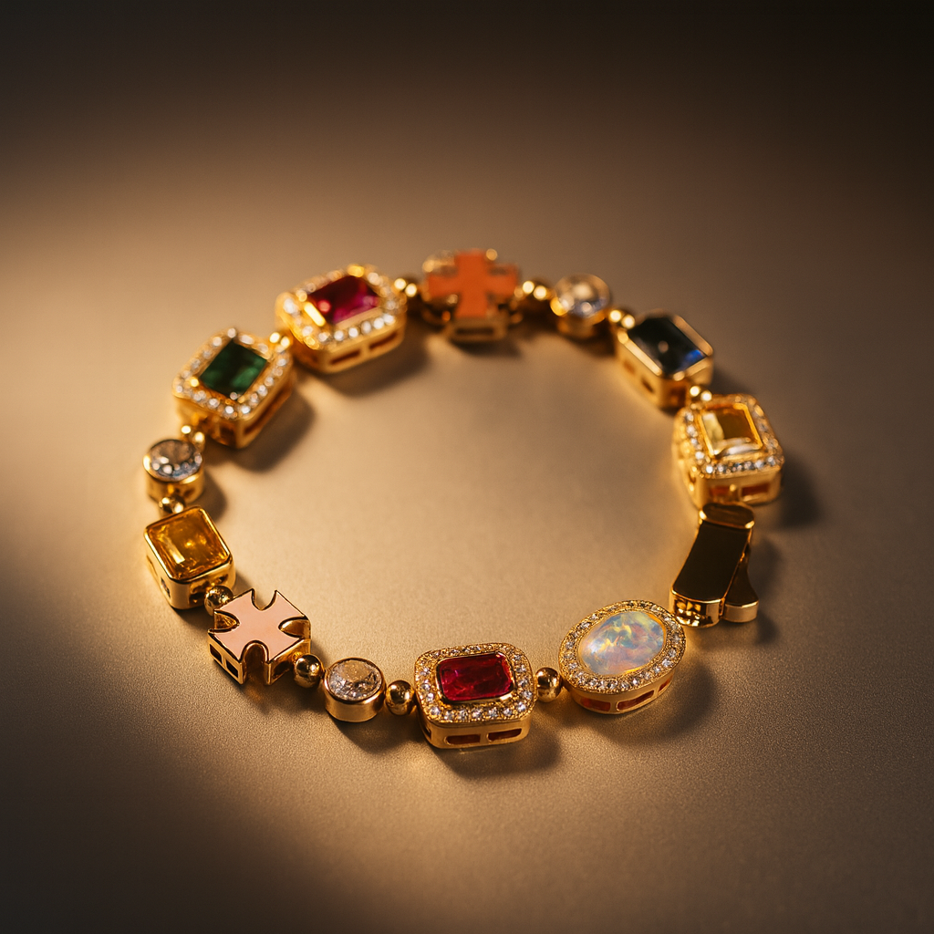 Iced Gemstone Bracelet