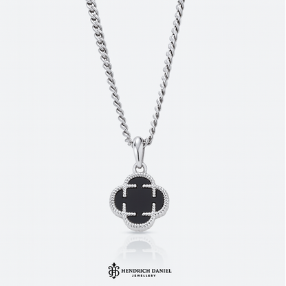 Onyx Clover Stone Pendant