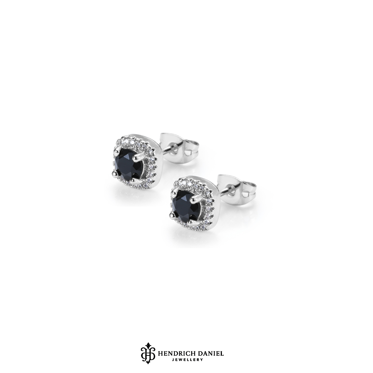 Mini Round Cut Halo (Black Stone)