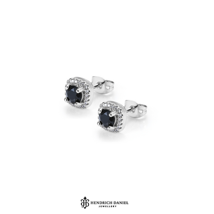 Mini Round Cut Halo (Black Stone)