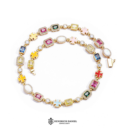 Iced Gemstone Necklace