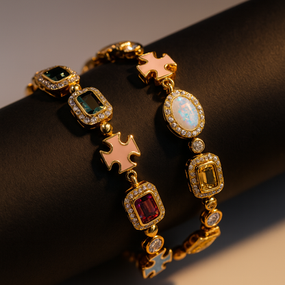 Iced Gemstone Necklace