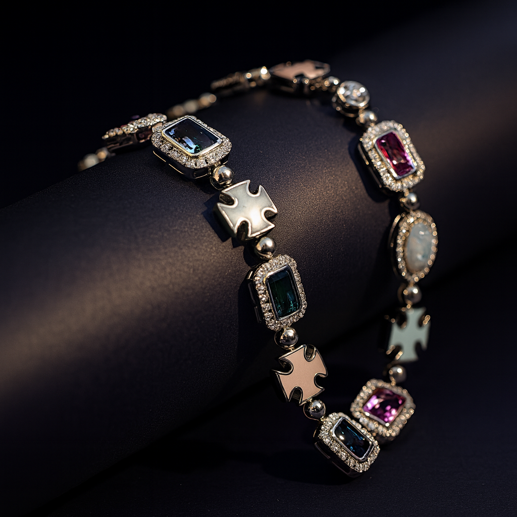 Iced Gemstone Necklace