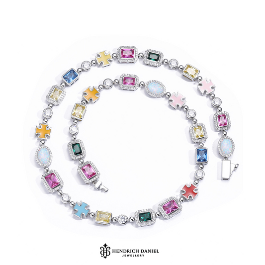 Iced Gemstone Necklace