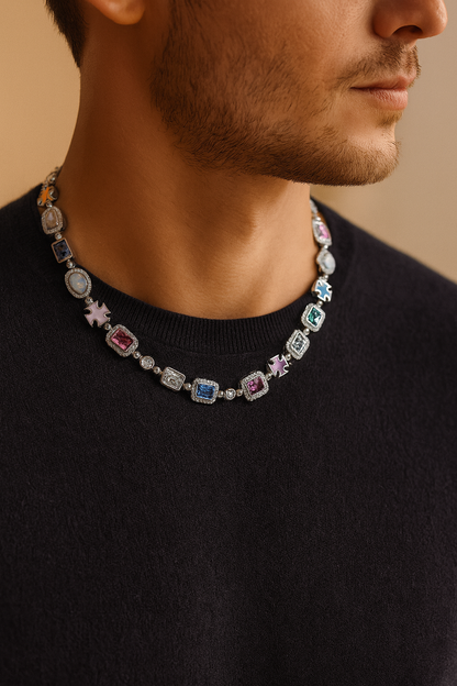 Iced Gemstone Necklace