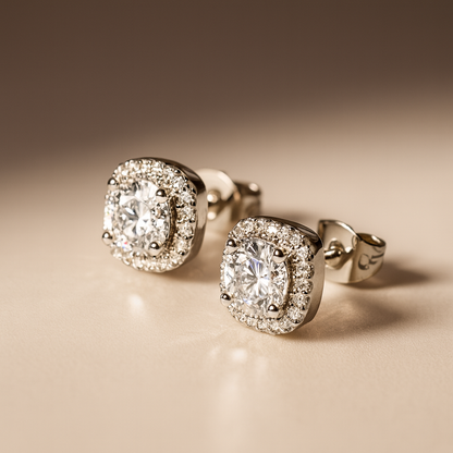 Mini Round Cut Halo (White Stone)