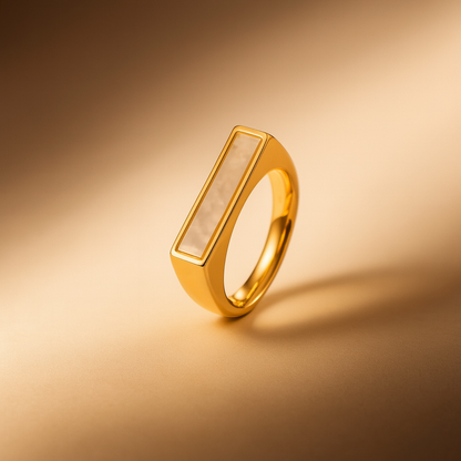 Rectangle Stone Signet Ring