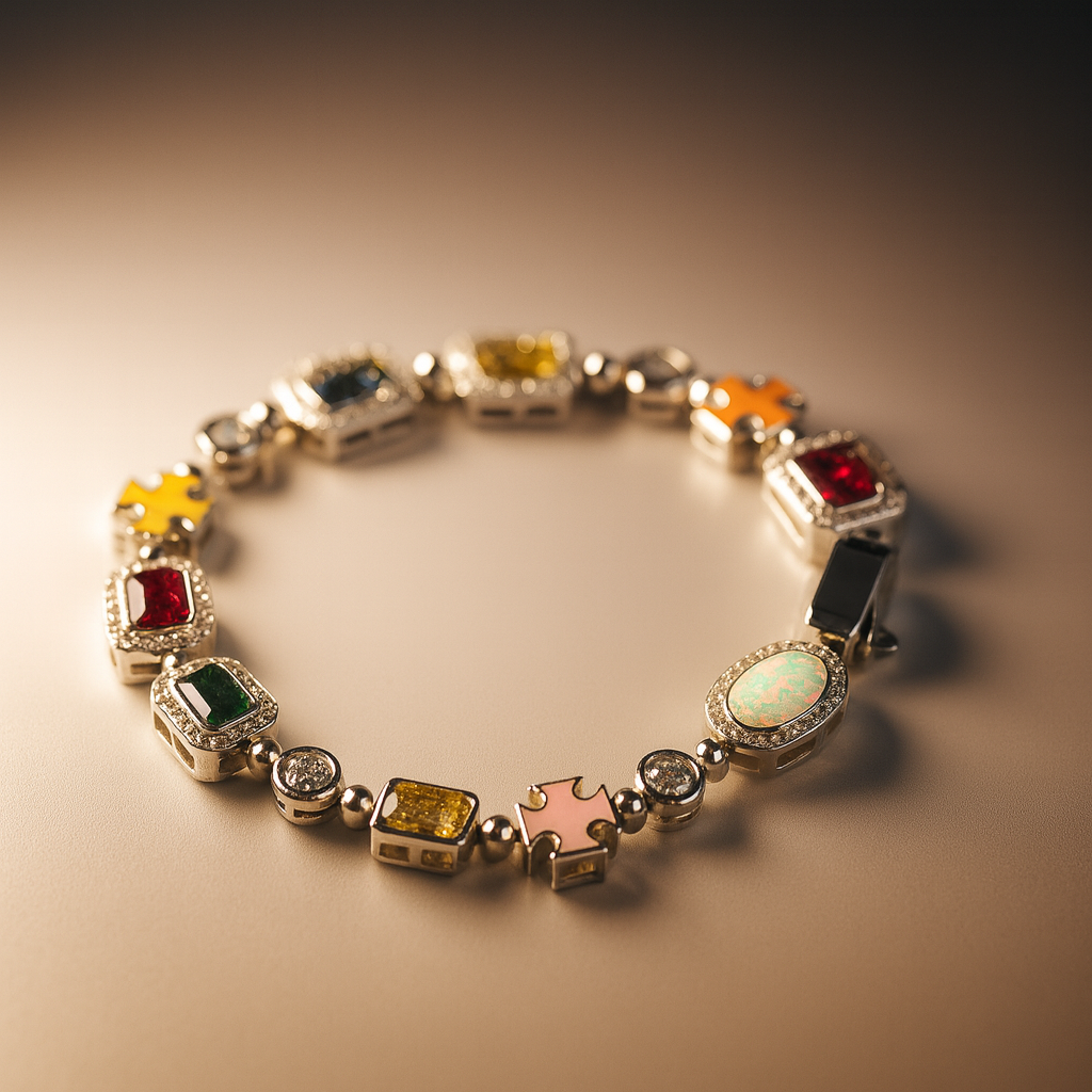 Iced Gemstone Bracelet