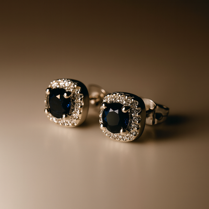 Mini Round Cut Halo (Black Stone)