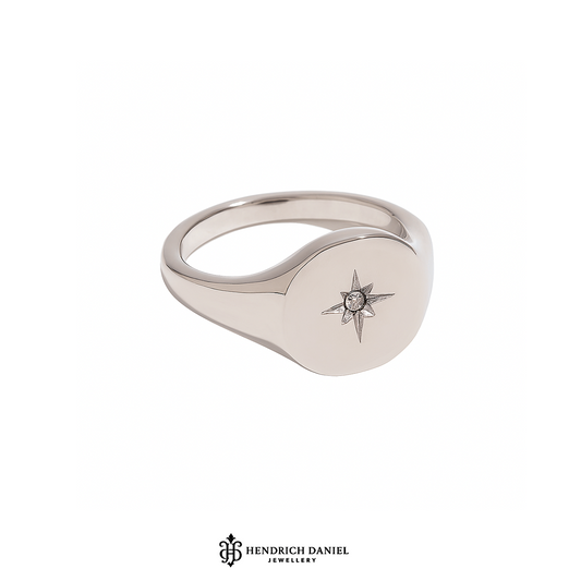 Compass Star Signet Ring