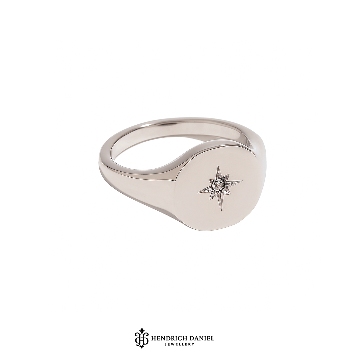 Compass Star Signet Ring