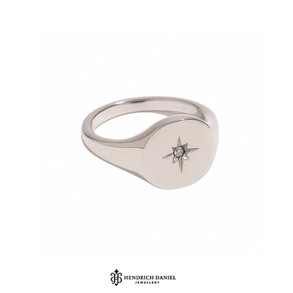 Compass Star Signet Ring